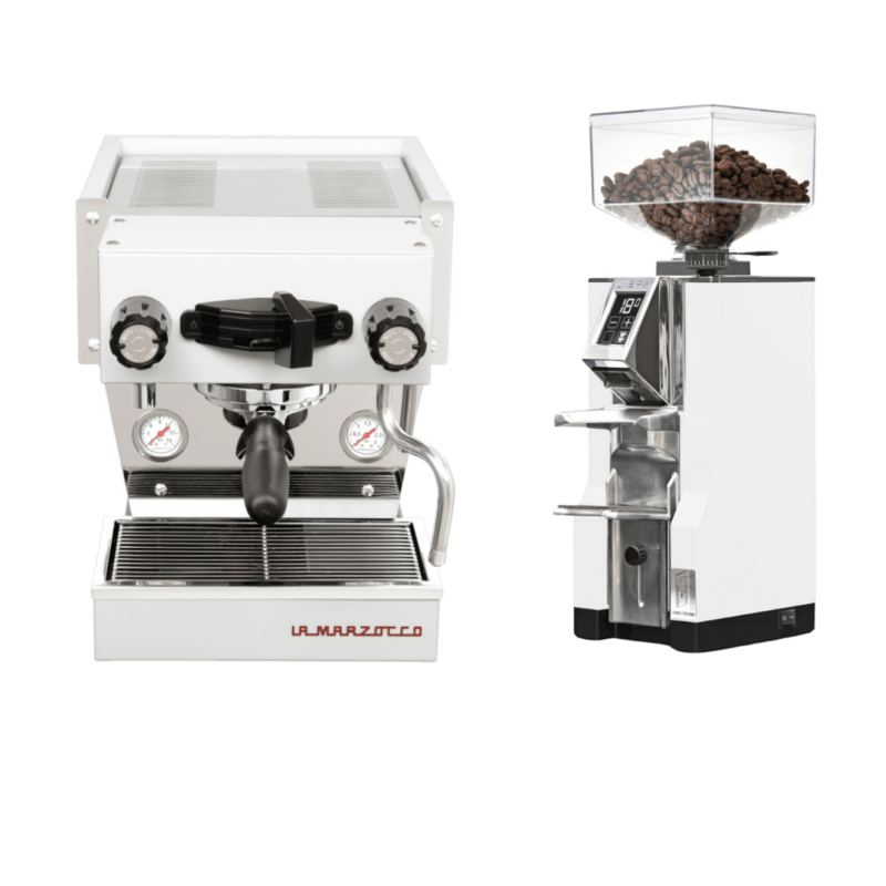 Pakket deal- La marzocco Linea micra wit + Eureka libra wit