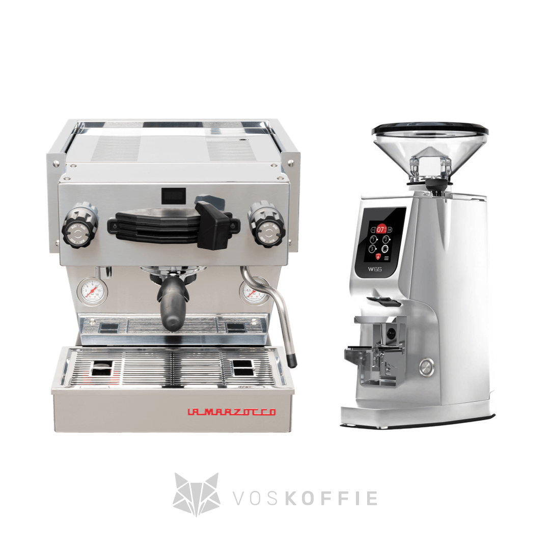 Pakketdeal - La Marzocco Linea mini R RVS + Eureka Atom W65 Chrome