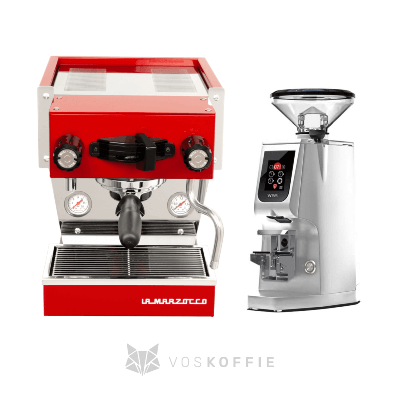 Pakketdeal - La marzocco Linea micra Rood + Eureka Atom W65 Chroom