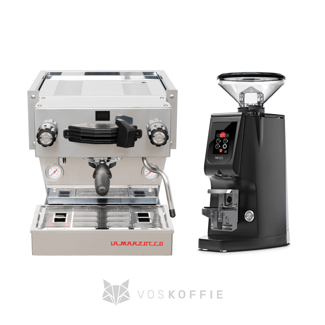 Pakketdeal - La Marzocco Linea mini R RVS + Eureka Atom W65 zwart